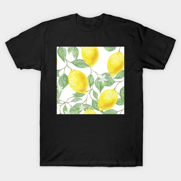 Lemon Pattern T-Shirt by Alexander S.